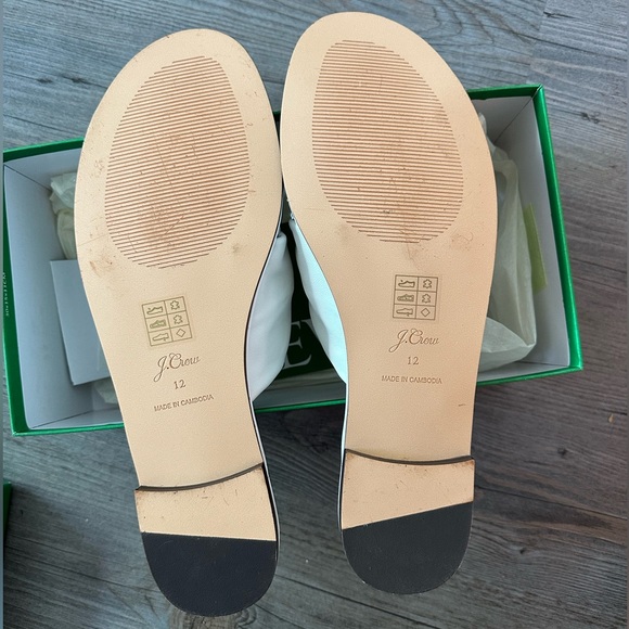 J. Crew Menorca padded twist-knot sandals slides in leather ivory - Picture 7 of 8